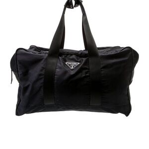Prada Black Nylon Men's Duffel Bag